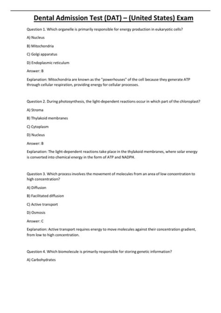 Dental Admission Test PDF: Free Practice Exam & Prep Guide