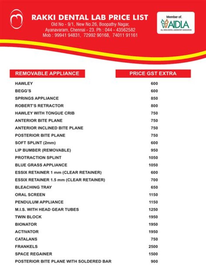 Dental Lab Price List PDF – Transparent Cost Breakdown & Quality Quotes