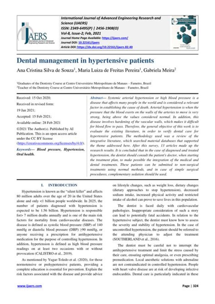 Dental Management of Hypertensive Patients: Essential Guide PDF