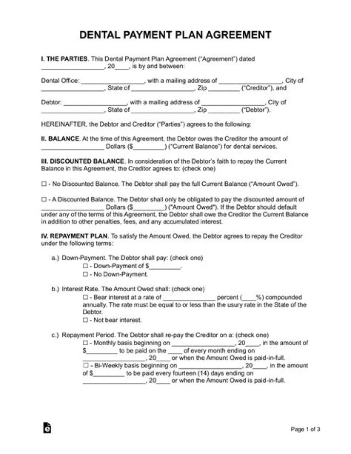 Dental Payment Plan Agreement PDF: Clear Terms & Easy Payments