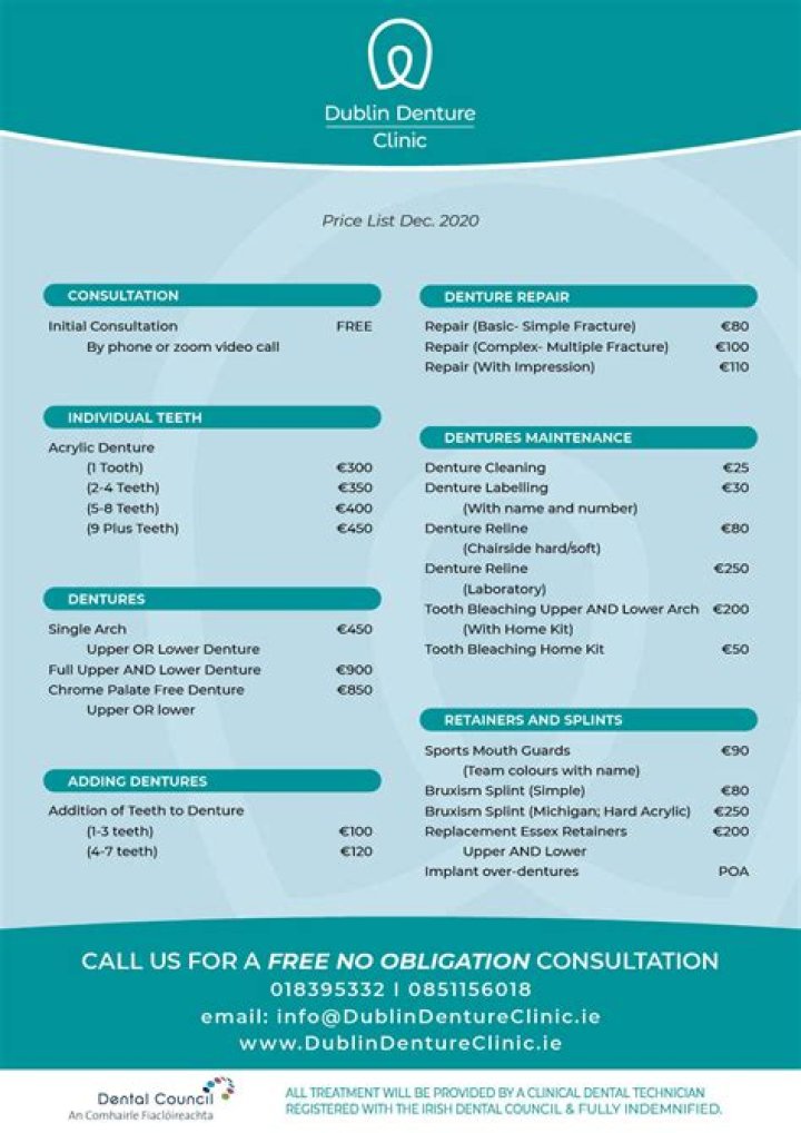 Affordable Dentcare Price List PDF – Compare Dental Services Now