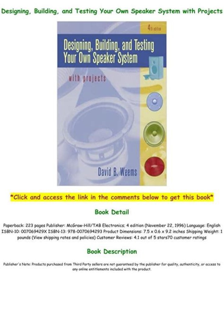 Design & Build Your Own Speaker System: Step-by-Step PDF Guide