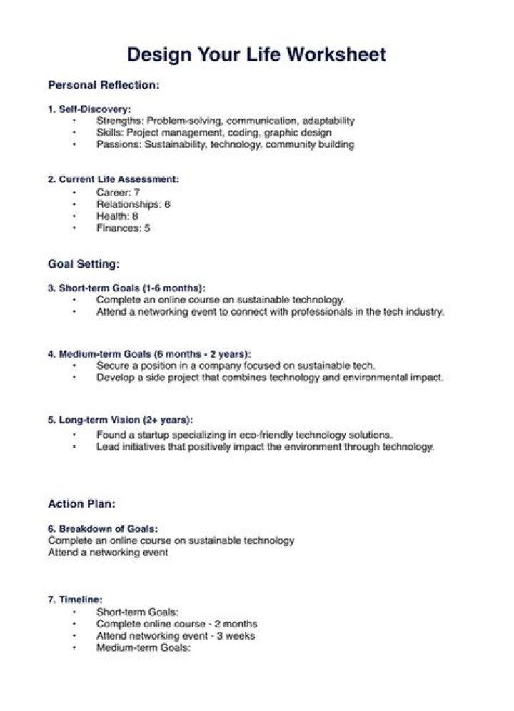 Design Your Life: Free Worksheets PDF to Shape Your Future