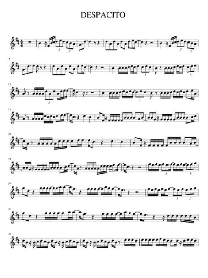 Download Free Despacito Violin Music Sheet PDF