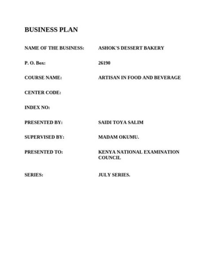Dessert Bakery Business Plan PDF: Step-by-Step Guide to Launching a Sweet Success