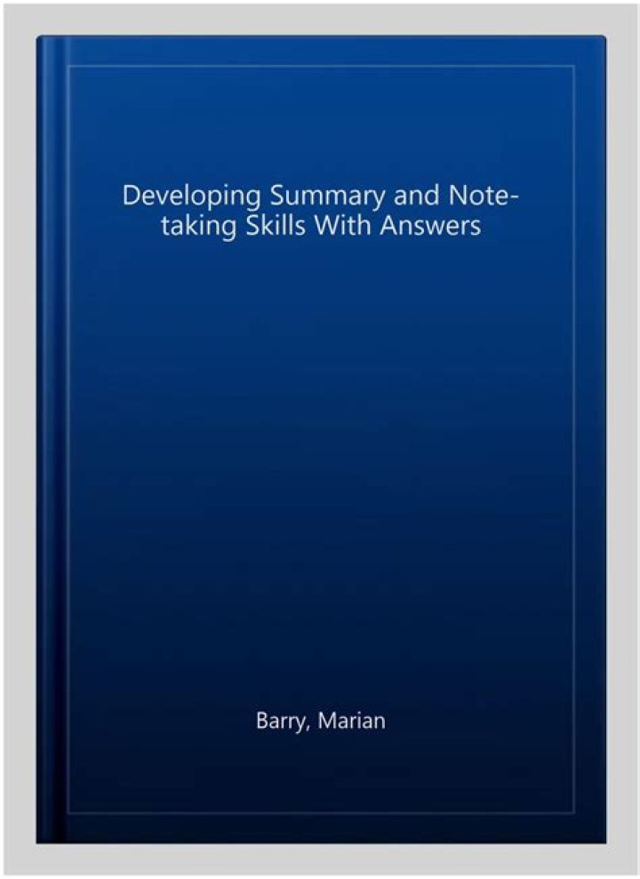 Develop Summary & Note-Taking Skills with Answers PDF