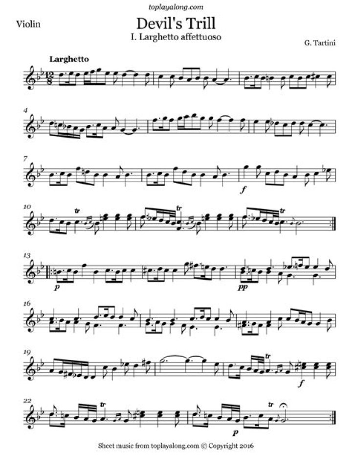 Devil's Trill Sonata Sheet Music PDF Download