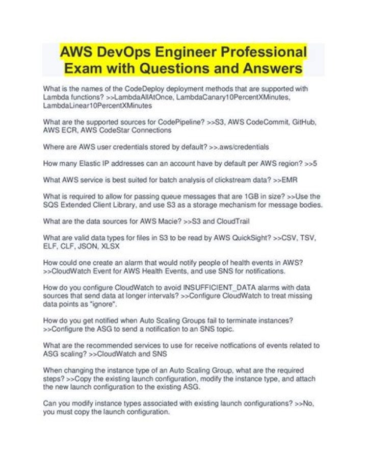DevOps Exam Questions and Answers PDF for Success