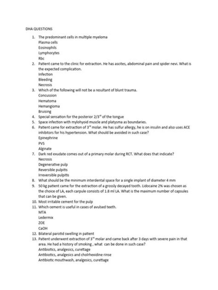 DHA Dental Exam Questions PDF: Practice Tests & Study Guide