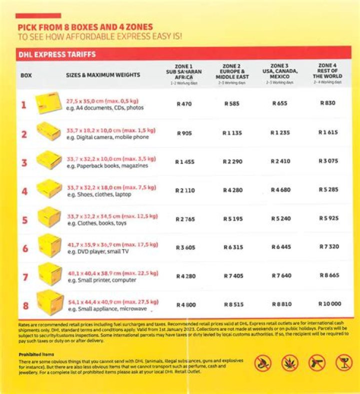 DHL Bangladesh Price List PDF Download