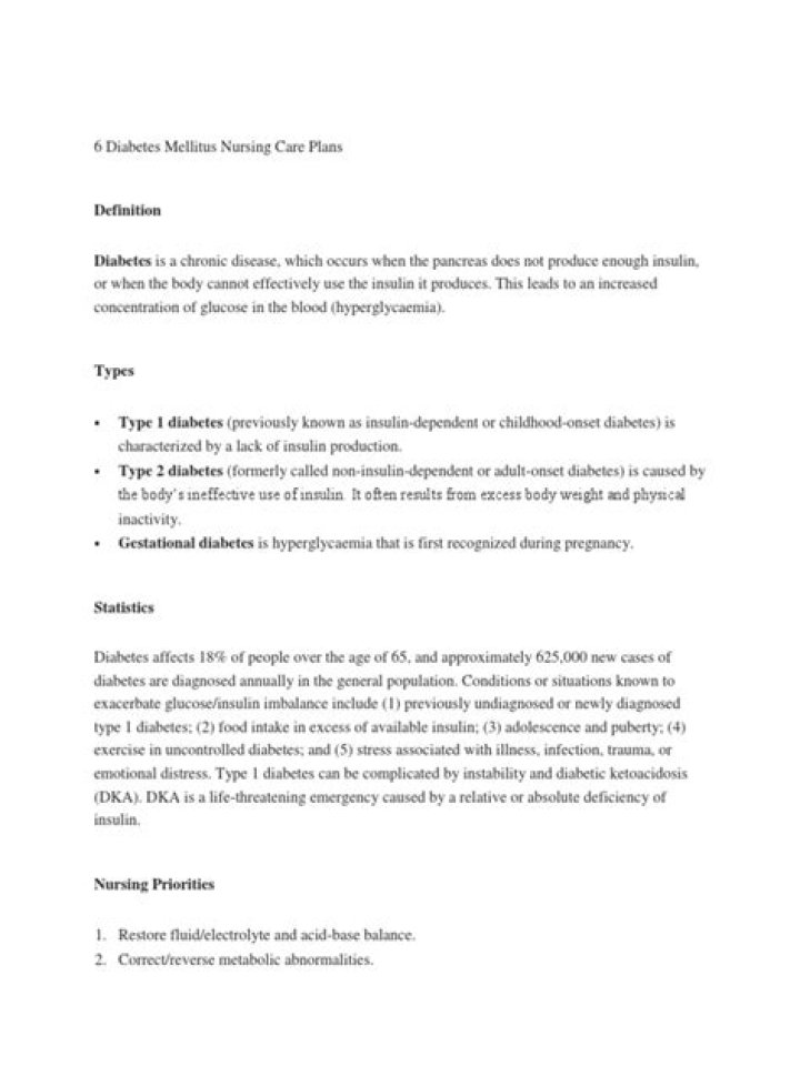 Diabetes Mellitus Nursing Care Plans PDF: Essential Guide for Patient Management