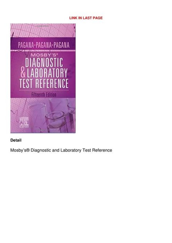 Accurate Diagnostic & Laboratory Test Reference PDF Guide