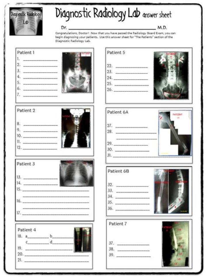 Download Diagnostic Radiology Lab Answer Sheet PDF for Accurate Results