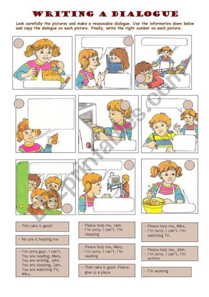 Dialogue Writing Worksheets PDF: Perfect Lesson Plans for Writers