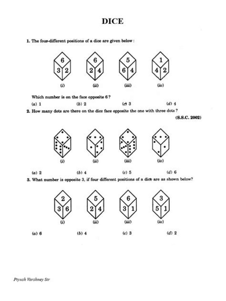 Dice Practice Questions PDF – Master Board Games Math