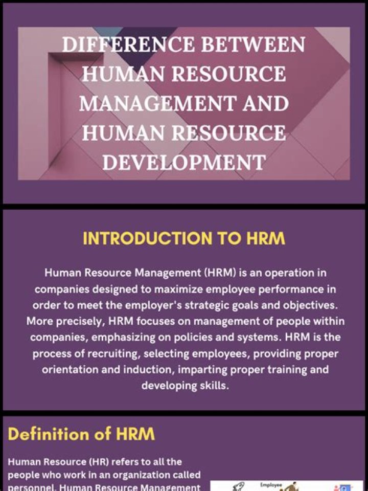 Difference Between Human Resource Management and Human Resource Development: Key Insights PDF
