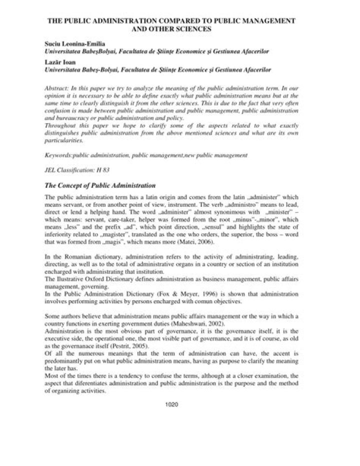 Difference Between Public Administration and Public Management: A Comprehensive PDF Guide