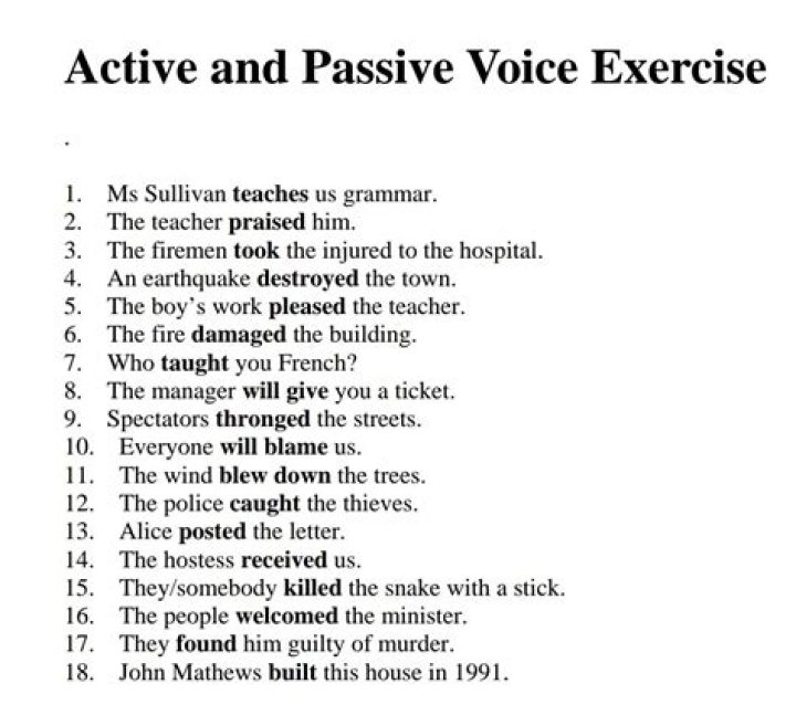 Master Difficult Passive Voice Exercises PDF with Answers