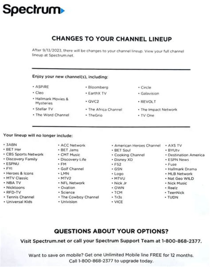 Digi Tier 1 Spectrum Channel List PDF for Instant Access