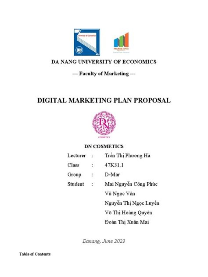 Digital Marketing Plan Proposal PDF – Ready-to-Use Template