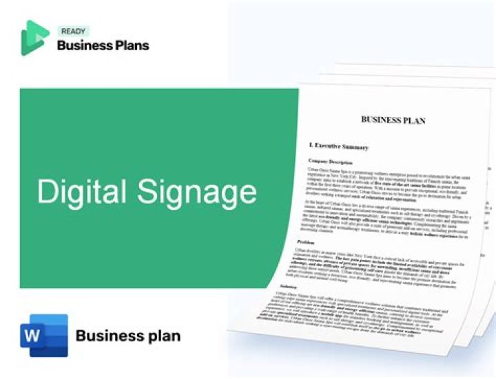 Digital Signage Business Plan PDF – Perfect for Launching Your Project