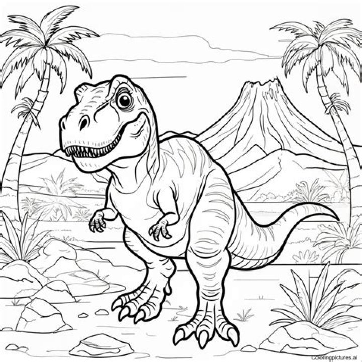 Dinosaur Coloring Sheet PDF – Fun Printable Activity for Kids