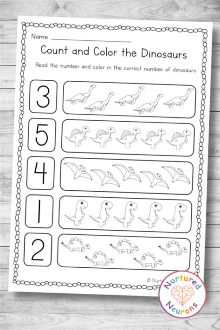Dinosaur Worksheets for Preschool PDF – Fun Learning Activities