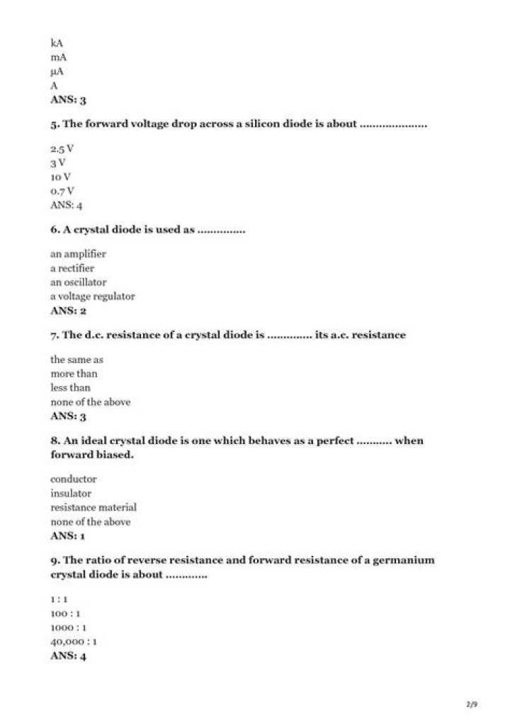 Diode Questions and Answers PDF: Expert Guide