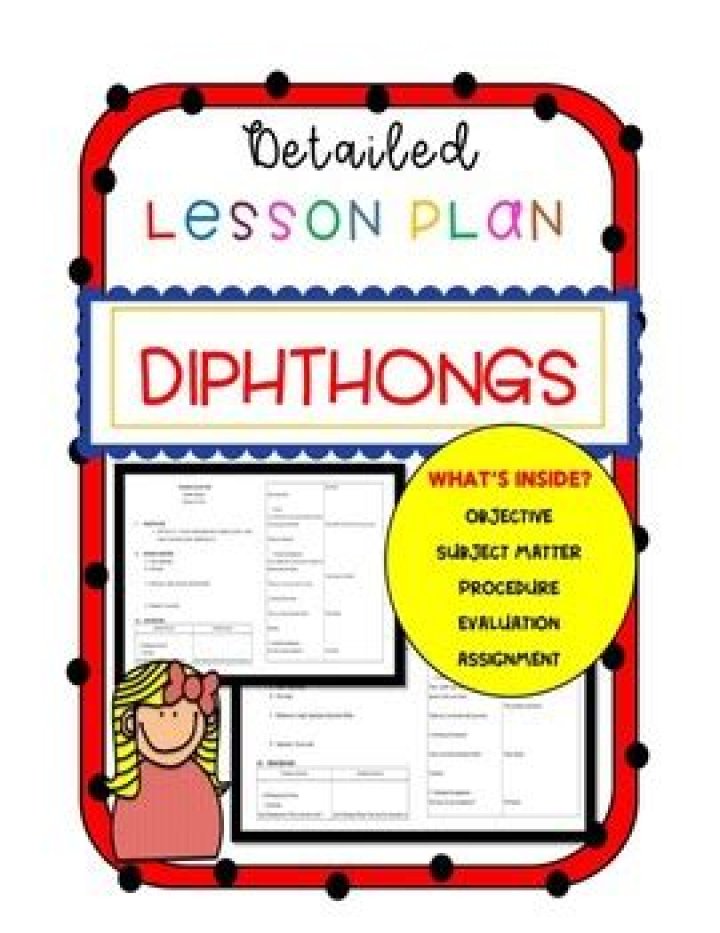 Diphthongs Lesson Plan PDF: Teach Vowel Blends Effectively