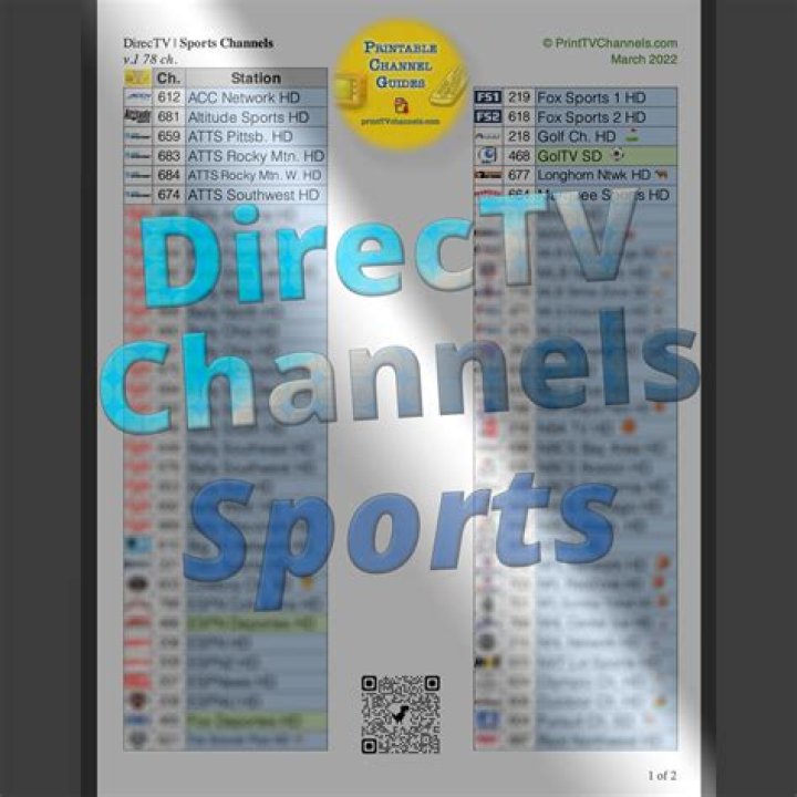Directv Sports Pack Channels List PDF: Complete Guide
