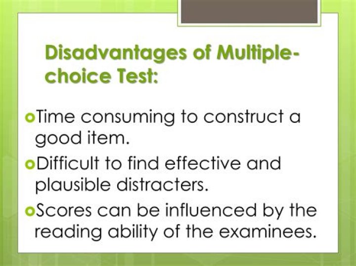 Disadvantages of Multiple-Choice Questions in PDF Format