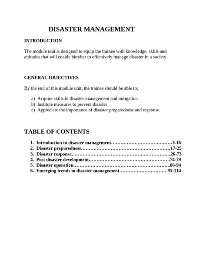Essential Disaster Management Training PDF – Stay Prepared for Emergencies