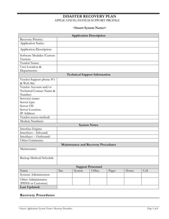Disaster Recovery Plan Sample PDF – Ready-Made Template