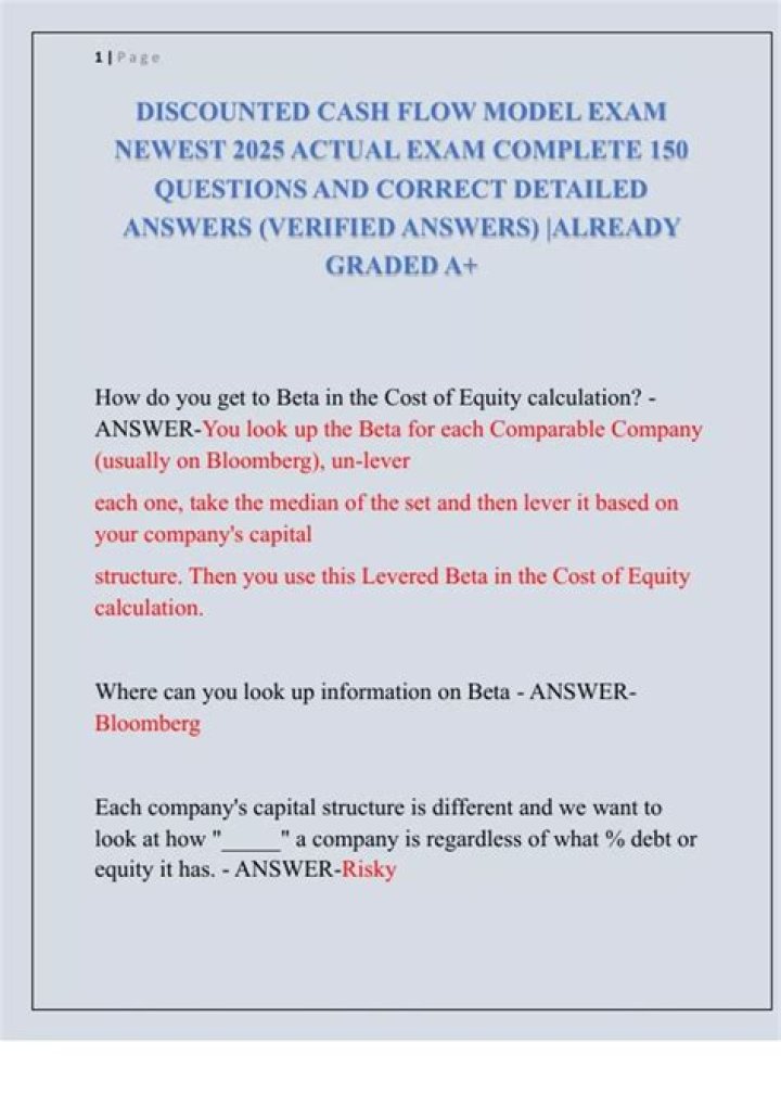 Discounted Cash Flow Questions & Answers PDF: Master Financial Valuation