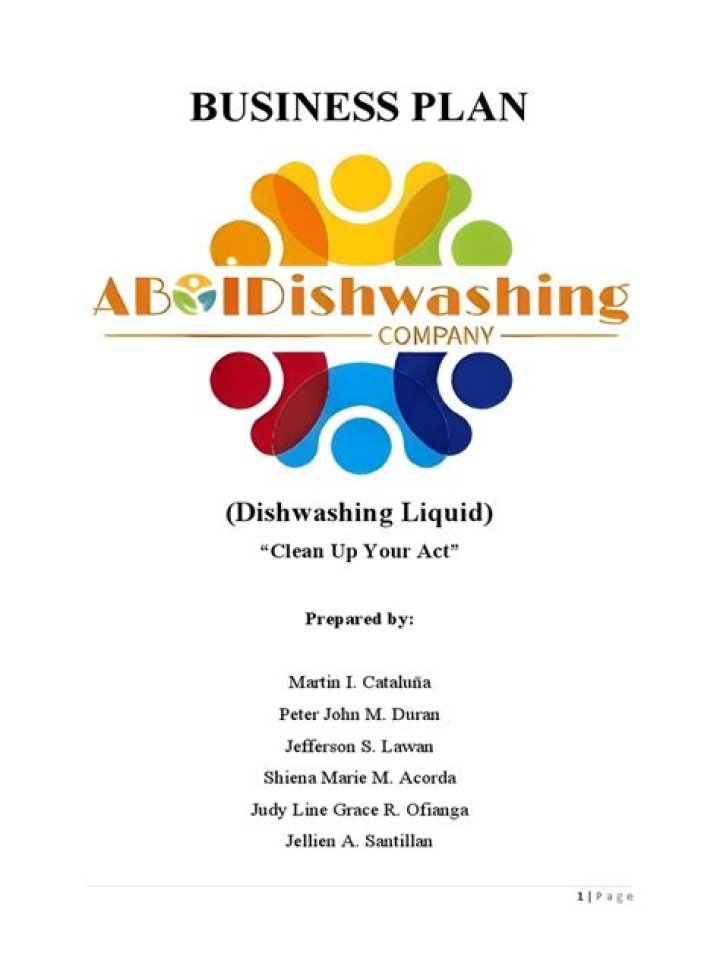 Start Your Dishwashing Liquid Business with a Detailed Business Plan PDF