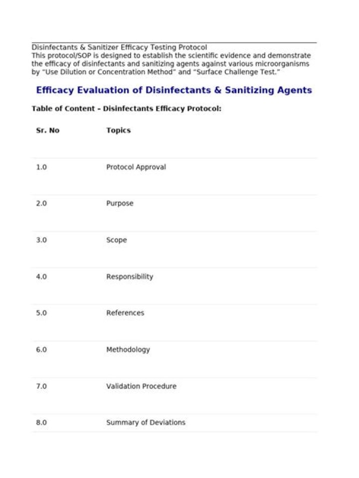 Disinfectant Efficacy Testing Protocol PDF: Validate Cleaning Performance
