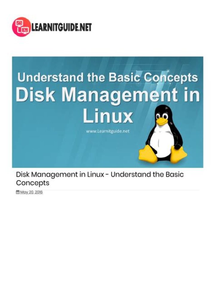 Master Disk Management in Linux with Expert PDF Guide