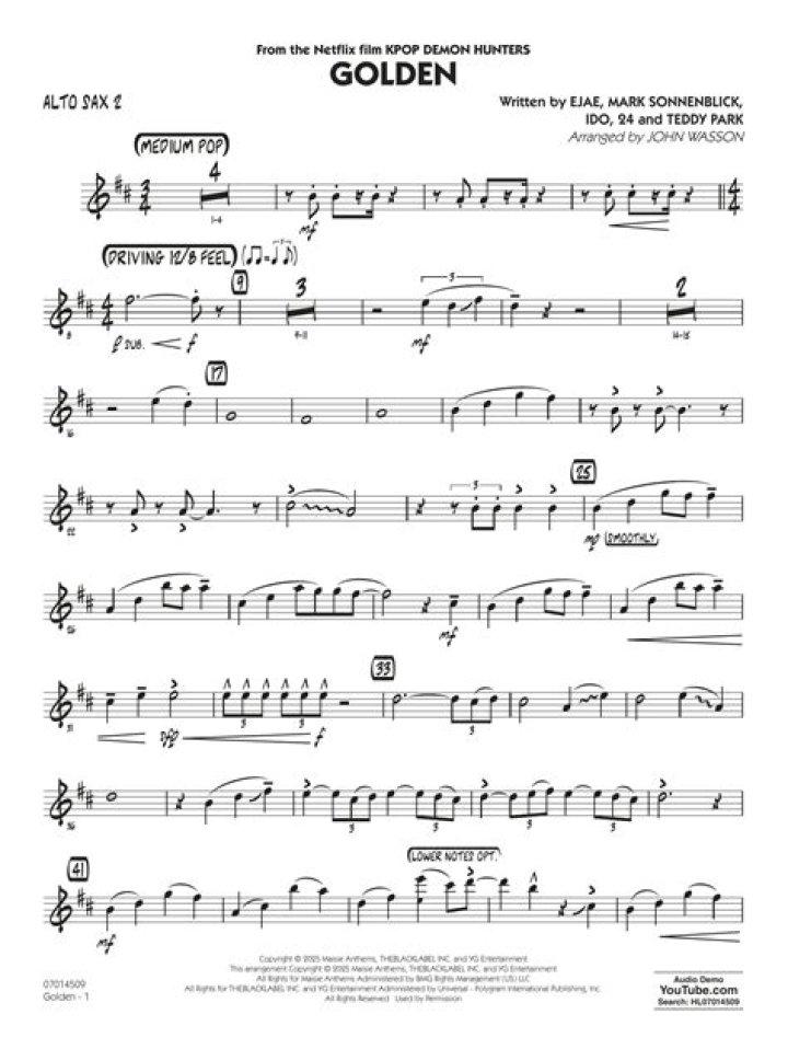Disney Alto Sax Sheet Music PDF – Download Free Sheet Music