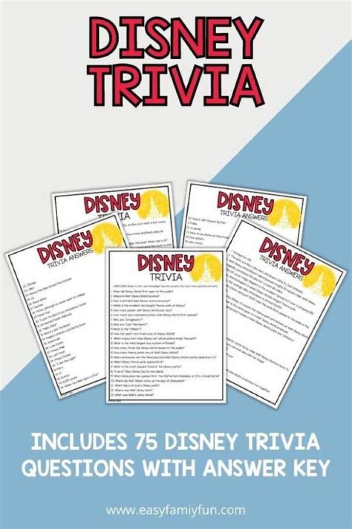 Disney Trivia Questions PDF: Test Your Disney Knowledge