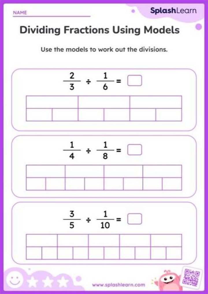 Dividing Fractions Using Models Worksheet PDF: Easy Practice for Students