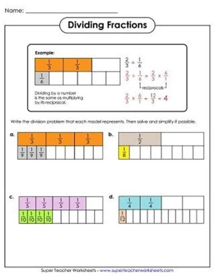Master Dividing Fractions with Tape Diagrams: Free PDF Worksheet