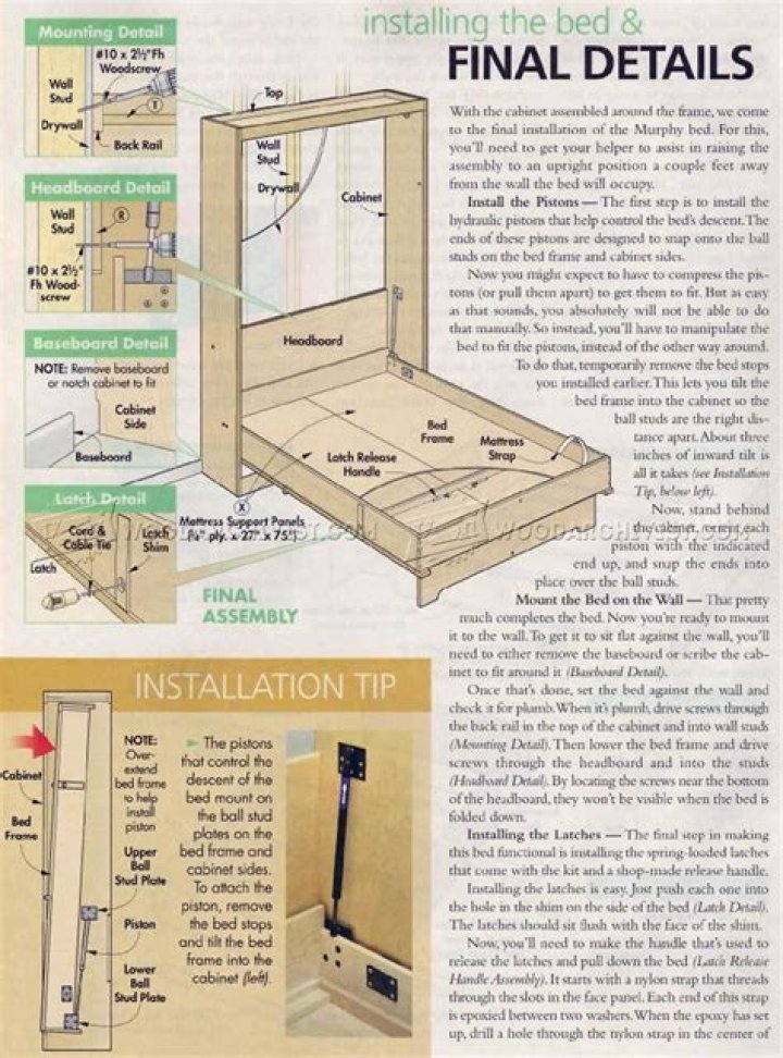 DIY Full-Size Murphy Bed Plans PDF – Build Your Space-Saving Bed Easily