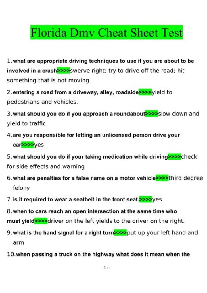 DMV Driving Test Questions and Answers PDF – Pass with Confidence