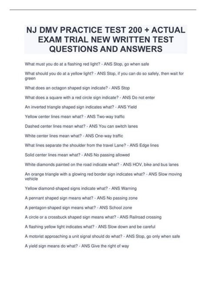 DMV NJ Practice Test: 500 Questions PDF for Passing Easily