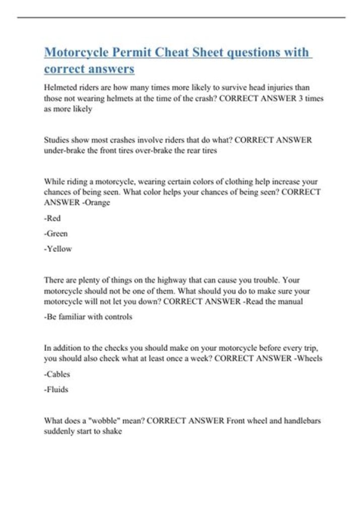 DMV NY Motorcycle Permit Test Questions PDF – Complete Prep Guide