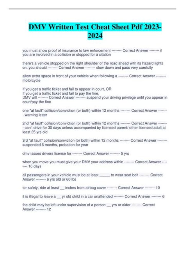 DMV Written Test PDF – Pass Your Exam Fast