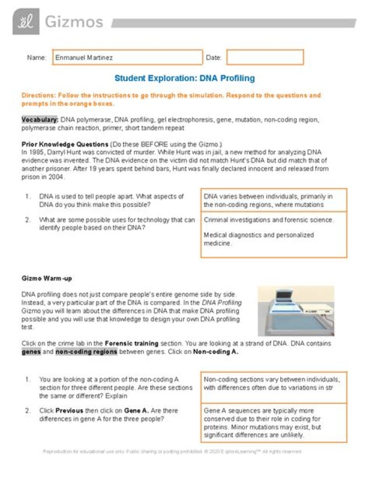 DNA Profiling Gizmo Answers PDF: Expert Guide & Troubleshooting