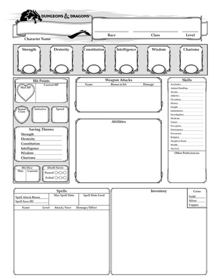 Free DND 2024 Character Sheet PDF – Download Now