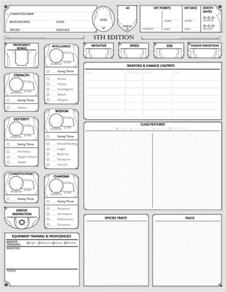 Free D&D 5.5 E Character Sheet PDF – Quick Download