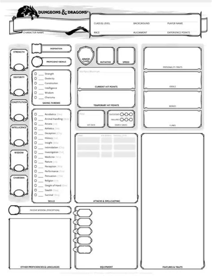 Ultimate D&D 53 Character Sheet PDF – Download Free Template